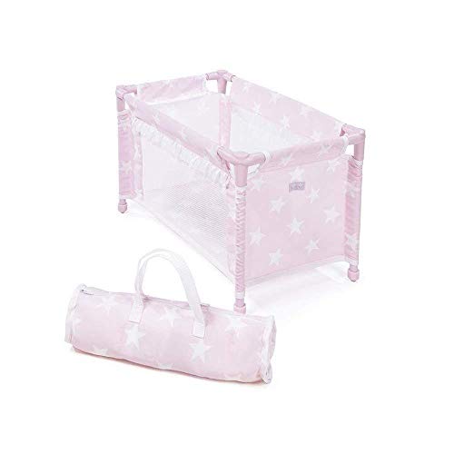 La Nina- Cama De Viaje Carlota (53X32X32 Cm) muñecas, Color Rosa, 53 x 32 x 32 cm (60408)