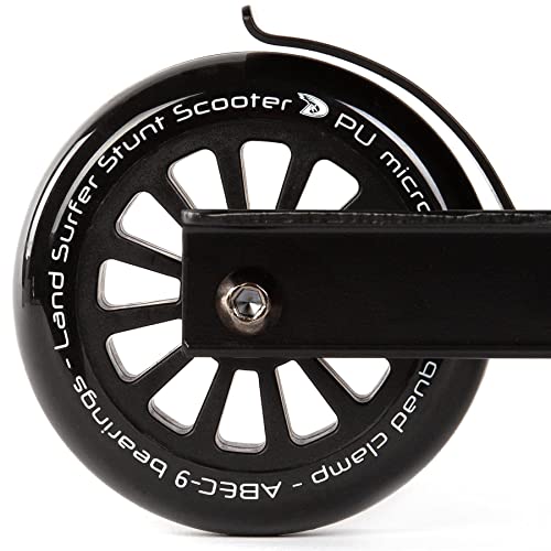 Land Surfer- Patinete de trucos y saltos, Negro / Calavera