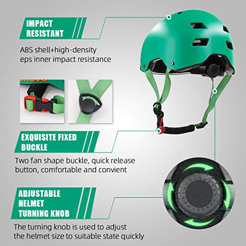 LANOVAGEAR Casco Skate,Casco Bicicleta con CE Certifiacdo,Unisex Adultos Jovenes Ninos Casco Patinete para Ciclismo Skate Patinaje Skateboard