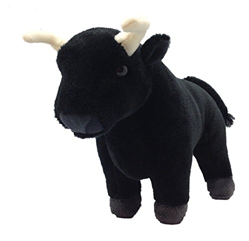 Lashuma Cuddlekins Bulle - Vaca de peluche (20 cm), color negro