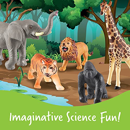 Learning Resources- Animales Jumbo de la Jungla, Color (LER0693)