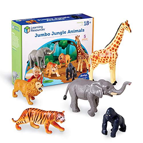 Learning Resources- Animales Jumbo de la Jungla, Color (LER0693)