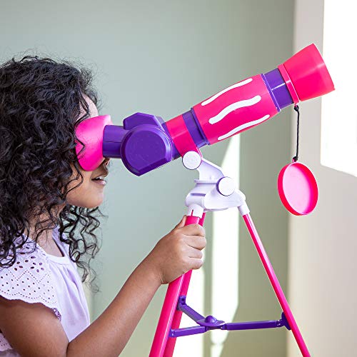 Learning Resources EI-5129 GeoSafari Jr - Telescopio Infantil, Color Rosa