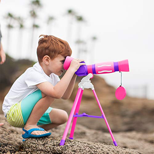 Learning Resources EI-5129 GeoSafari Jr - Telescopio Infantil, Color Rosa