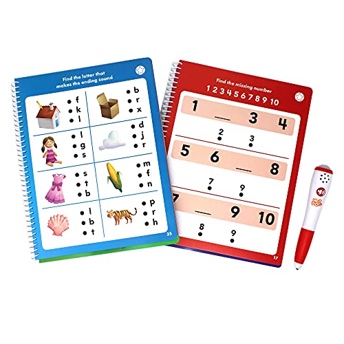 Learning Resources Hot Dots (Set 2) - Aprende Lectura y matemáticas - Juego Interactivo de alfabetización y matemáticas - Educación Infantil, 2 Libros de Actividades, 100 páginas, más de 5 años