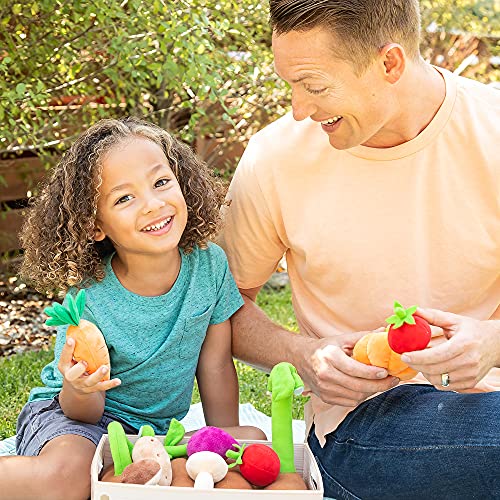 Learning Resources-La Huerta con 8 Verduras de Felpa para Juegos imaginativos, 2+ años. (EI-3686)