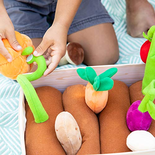 Learning Resources-La Huerta con 8 Verduras de Felpa para Juegos imaginativos, 2+ años. (EI-3686)