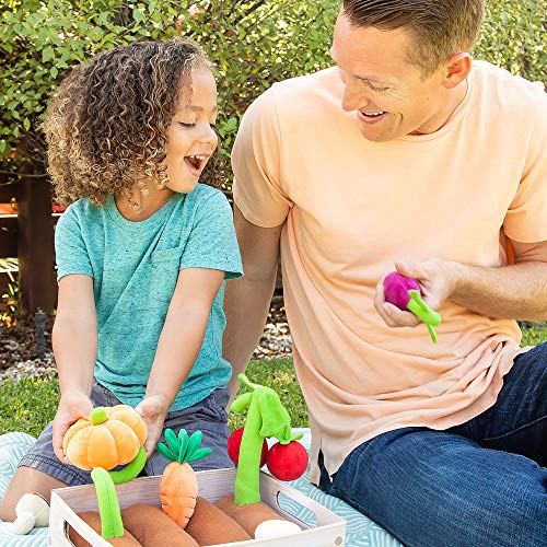 Learning Resources-La Huerta con 8 Verduras de Felpa para Juegos imaginativos, 2+ años. (EI-3686)