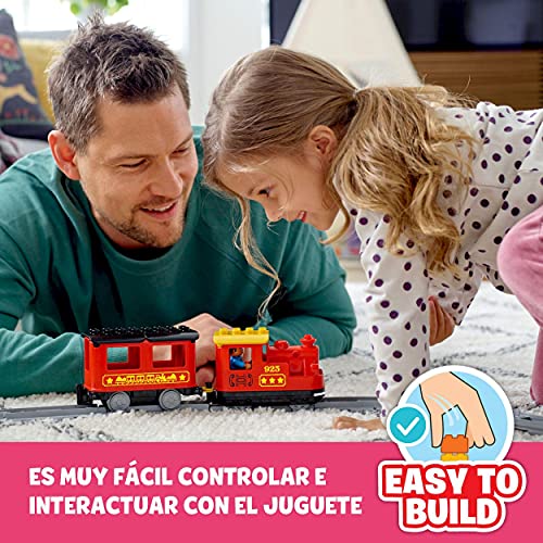 LEGO 10874 Duplo Town Tren de Vapor, Juguete de Construcción Educativo con Ladrillos para Niños y Niñas 2 años