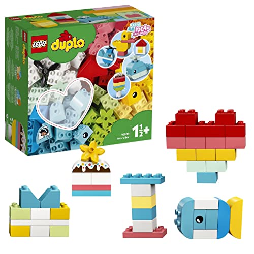 LEGO 10909 Duplo Classic Caja del Corazón Juguete de Construcción, Actividades Creativas para Niños y Niñas 1,5 año