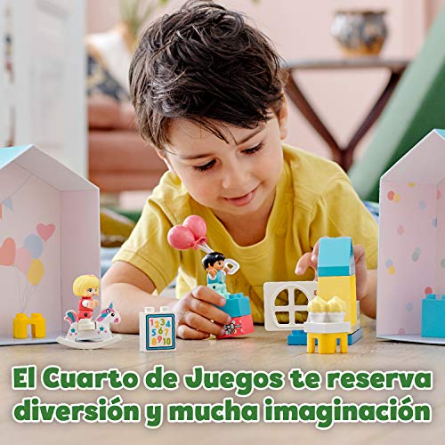 LEGO 10925 Duplo Cuarto de Juegos, Juguete de construcción para Niños de +2 años con 2 Figuritas y Caja en Forma de Casa