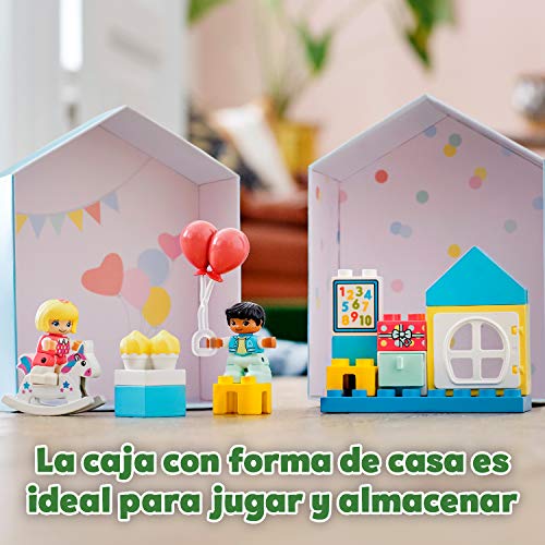 LEGO 10925 Duplo Cuarto de Juegos, Juguete de construcción para Niños de +2 años con 2 Figuritas y Caja en Forma de Casa