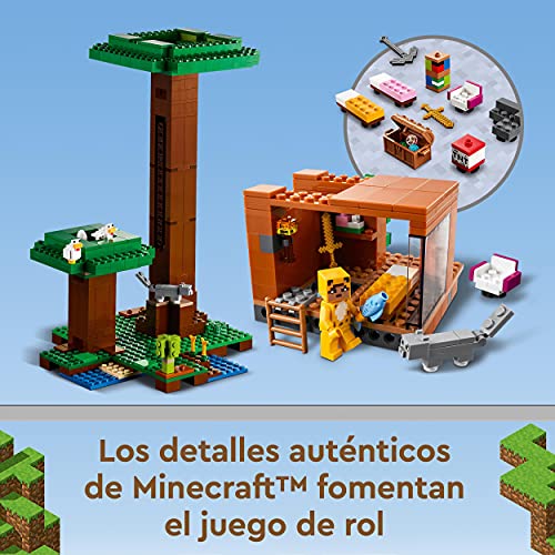 LEGO 21174 Minecraft La Casa del Árbol Moderna, Juguete de Construcción para Niños a Partir de 9 Años con Mini Figuras