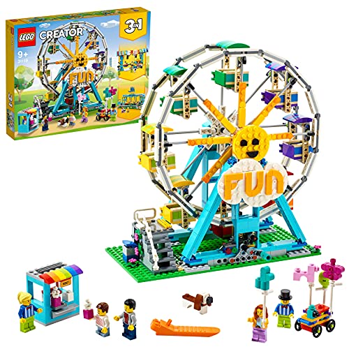 LEGO 31119 Creator 3en1: Noria, Set de Construcción para Niños 9 años con Coches De Choque de Juguete