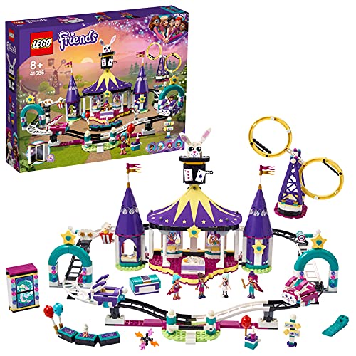 LEGO 41685 Friends Mundo de Magia: Montaña Rusa, Parque de Atracciones de Juguete para Niños y Niñas +8 Años con Mini Muñecas