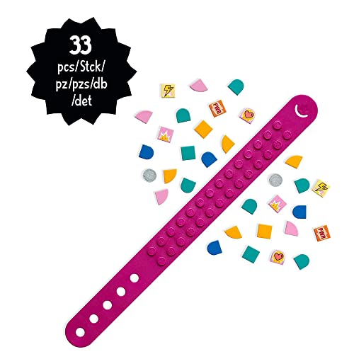 LEGO 41919 DOTS Pulsera Superpoderes, Set de Cuentas de Bisutería DIY, Arte y Manualidades para Niños y Niñas +6 años