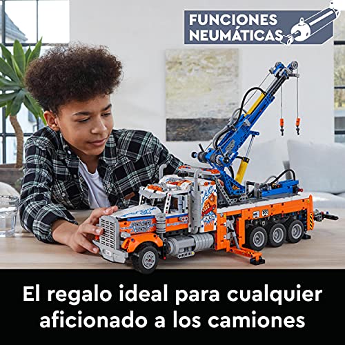 LEGO 42128 Technic Camión Remolcador de Gran Tonelaje, Juguete de Construcción de la Serie Ingeniería para Niños