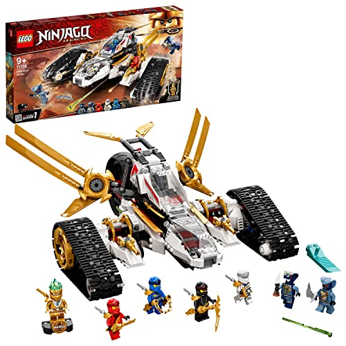 LEGO 71739 Ninjago Vehículo de Asalto Ultrasónico 4en1, Juguete de Construcción, Moto, Avión o Coche Todoterreno de los Ninja