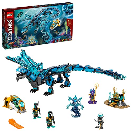 LEGO 71754 Ninjago Dragón de Agua, Juguete de Construcción de los Ninja con 5 Mini Figuras para Niños +9 Años