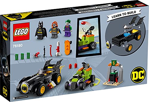 Lego 76180 - Juego de cartas de Batman vs. Joker y caza de persecución en Batmobil 76180 + revista de Lego Batman nº 16 (cómics, póster), con minifigura extra