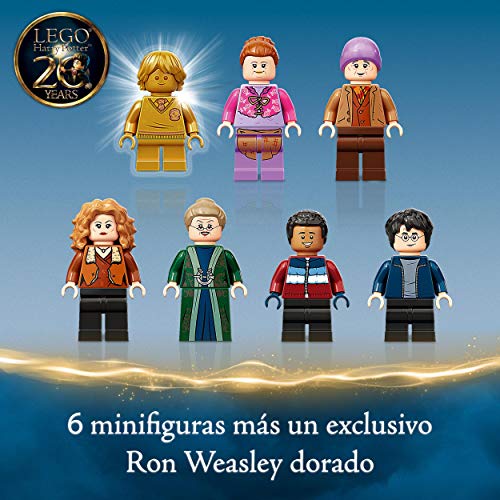 LEGO 76388 Harry Potter Visita a La Aldea de Hogsmeade, Set para el 20 Aniversario con Mini Figura Dorada, Juguete para Niños