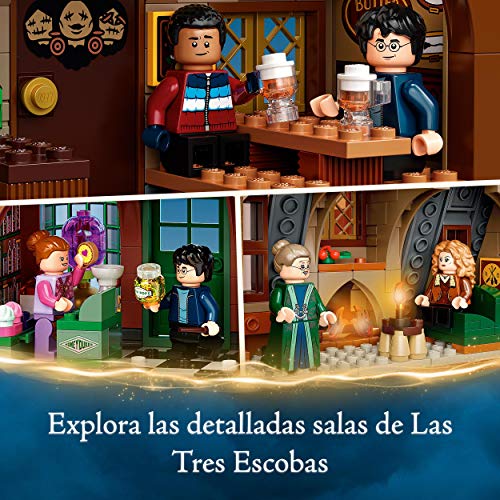 LEGO 76388 Harry Potter Visita a La Aldea de Hogsmeade, Set para el 20 Aniversario con Mini Figura Dorada, Juguete para Niños