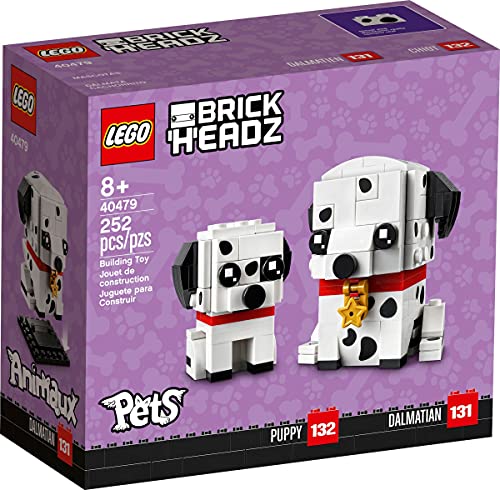 LEGO BrickHeadz Pets 40479 Dálmata, juego de perro y cachorro