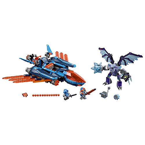 LEGO Nexo Knights - Halcón-Bláster de Combate de Clay, Set de Construcción con Avión y Monstruo de Piedra de Juguete (70351)