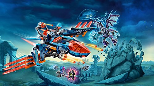 LEGO Nexo Knights - Halcón-Bláster de Combate de Clay, Set de Construcción con Avión y Monstruo de Piedra de Juguete (70351)