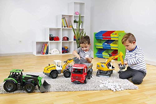 Lena 4611 Worxx Liebherr A918 Litronic - Vehículo de Juguete de construcción para niños a Partir de 3 años de Edad, Robusto Brazo de Excavadora Funcional y Protector de Empuje