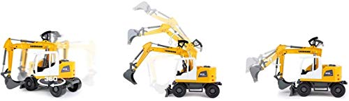 Lena 4611 Worxx Liebherr A918 Litronic - Vehículo de Juguete de construcción para niños a Partir de 3 años de Edad, Robusto Brazo de Excavadora Funcional y Protector de Empuje