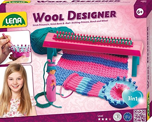 Lena Lena-42681 Wool-Juego de Tejer, Color carbón (SiMM Spielwaren GmbH 42681)