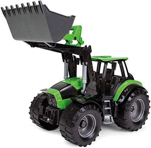 Lena Worxx 4613 Deutz-FAHR Agrotron 7250 TTV con Cargador Frontal, Aprox. 45 cm, vehículo de Juguete agrícola para niños a Partir de 3 años, Tractor Robusto con Pala de Carga Funcional