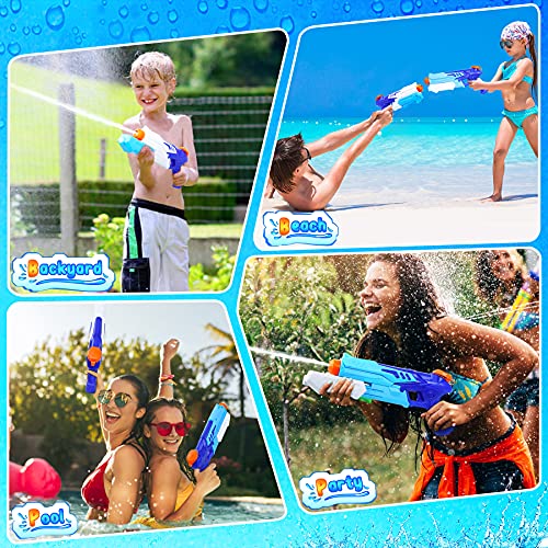 lenbest 2 Pack Pistolas de Agua, 300ML Pistolas Juguetes Agua , Juego de Pistolas de Chorro de Largo Alcance de 10 M, Verano Juguetes de Agua Juego, Jardín, Playa, Piscina Al Aire Libre,niño, Adulto