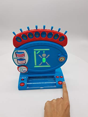 LEXIBOOK ahorcado electrónico, Juego de Mesa Infantil y Familiar, ortografía y Vocabulario, Efectos Luminosos y sonoros, 2 Jugadores, Azul/Rojo (JG800)