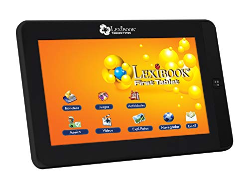 LEXIBOOK (MFC150ES Mi Primera Tablet educativa-Pantalla táctil 7", Android 2.1, Control Parental, Juegos, Color Negro