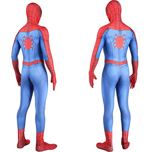 LGYCB PS4 Juego del Hombre araña de Cosplay del Traje Rojo y Mallas Azules, Aficionados superhéroe Vestido Seguridad de película de Fiestas temáticas Ropa de Escenario,Adults (170～175cm)-Spiderman