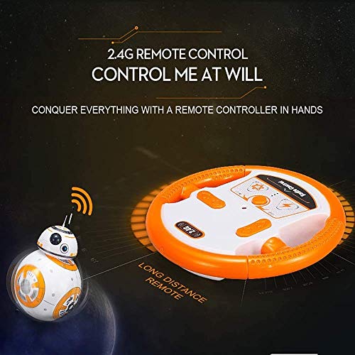 LHFD 2.4G Robot de Control Remoto Inteligente Star Wars Upgrade RC BB8 Robot con música Sonido Figura de acción Juguetes de Regalo Bola BB-8 para niños