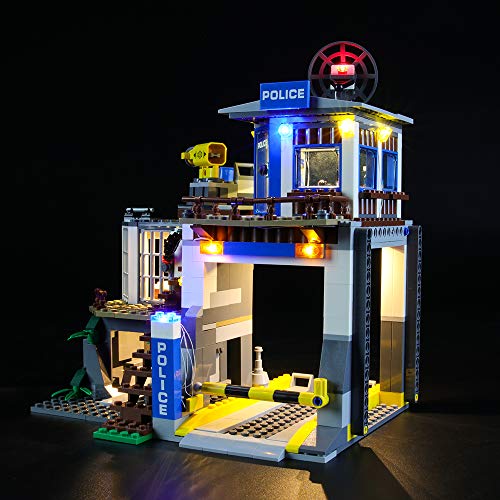 LIGHTAILING Conjunto de Luces (City Police Montaña: Comisaria Policía) Modelo de Construcción de Bloques - Kit de luz LED Compatible con Lego 60174 (NO Incluido en el Modelo)