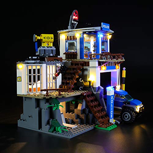 LIGHTAILING Conjunto de Luces (City Police Montaña: Comisaria Policía) Modelo de Construcción de Bloques - Kit de luz LED Compatible con Lego 60174 (NO Incluido en el Modelo)