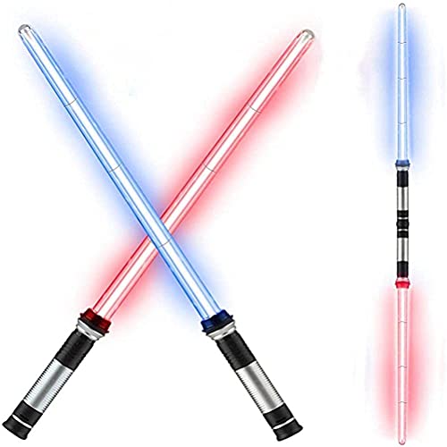 Lightsables para niños, juguete de espada iluminado 2 en 1 para niños, juguete de sable de luz de espada, juguetes de espada flexibles para Navidad, Halloween, cumpleaños, juguetes de Star Wars