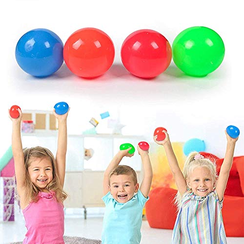 lilico 9PCS Stress Balls Toys, Fruit Exprimiendo Sticky Target Anti Stress Reliever Balls, Globbles Sticky Balls Que se atasca en el Techo, Juguete de descompresión para niños y Adultos