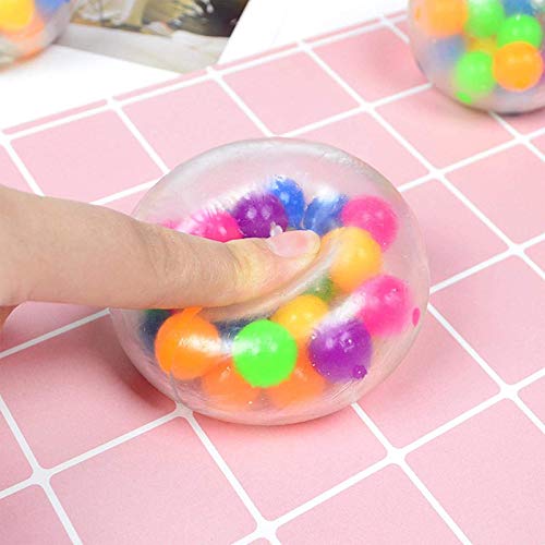 lilico 9PCS Stress Balls Toys, Fruit Exprimiendo Sticky Target Anti Stress Reliever Balls, Globbles Sticky Balls Que se atasca en el Techo, Juguete de descompresión para niños y Adultos