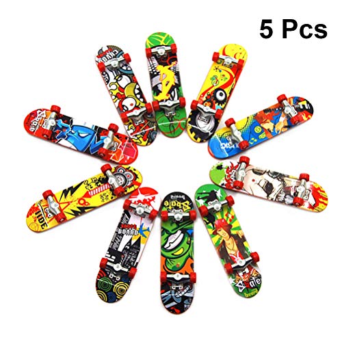 LIOOBO 5 unids Mini Diapasón Dedo Patineta Juguete Cubierta Camión Tablero de Dedos Regalo de los niños Color al Azar