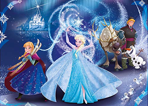 Lisciani Puzzle en Maleta de 60 piezas 2 en 1, Doble Cara con reverso para colorear - Disney Frozen La Reina de las nieves 73887