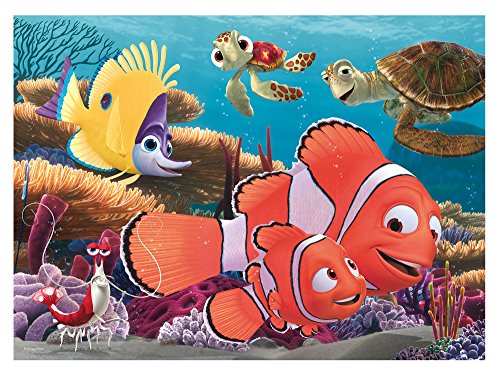 Lisciani Puzzle para niños de 60 piezas 2 en 1, Doble Cara con reverso para colorear - Disney Nemo 47949