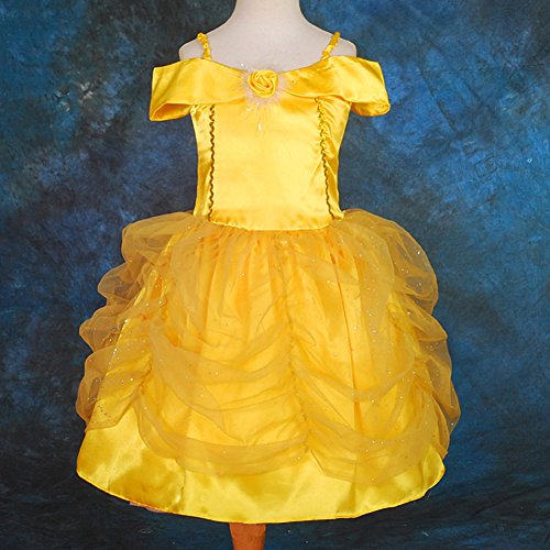 Lito Angels Disfraz de la Bella y la Bestia Vestido de Princesa para Bebé Niñas de Carnaval Fiesta Cumpleaños Halloween Festival Talla 18 a 24 Meses