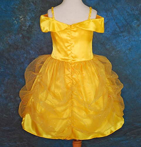 Lito Angels Disfraz de la Bella y la Bestia Vestido de Princesa para Bebé Niñas de Carnaval Fiesta Cumpleaños Halloween Festival Talla 18 a 24 Meses