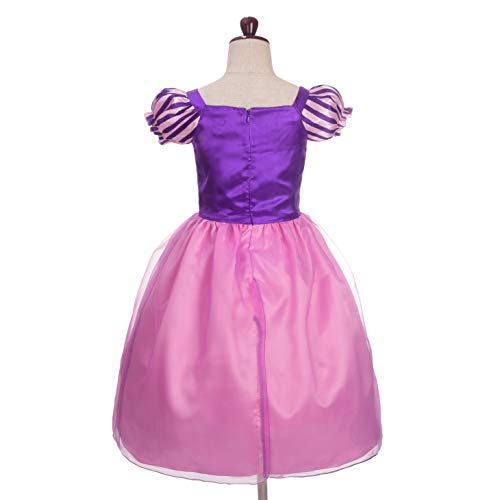 Lito Angels Disfraz de Princesa Rapunzel Vestido de Fiesta de Cumpleaños para Niña Pequeñas, Talla 18-24 meses, Morada