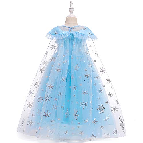 Lito Angels Vestido Princesa Elsa la Reina de las Nieves con Capa, Disfraz Frozen Reino del Hielo para Niñas Talla 3-4 años, C